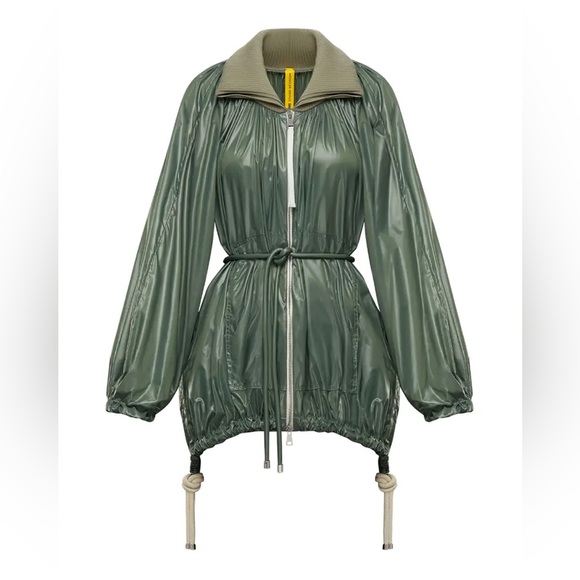 NWT Moncler Shiny Olive Utility Jacket